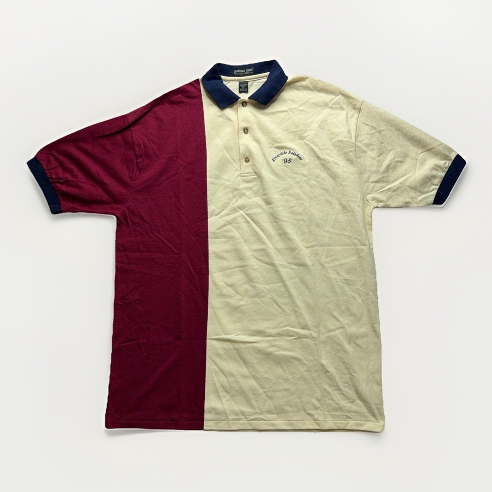 Vintage Jonathan Corey Polo Shirt XL USA Colorblock Riverdale 95 Golf Preppy